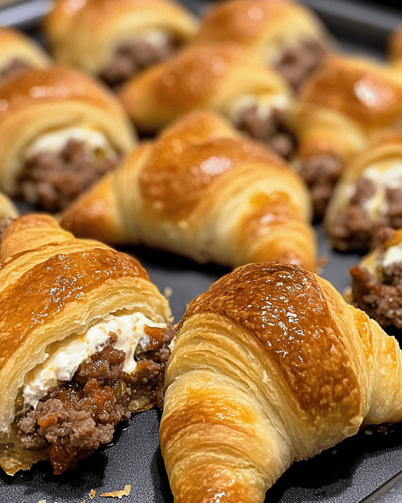 Rotel Sausage and Cream Cheese Crescents