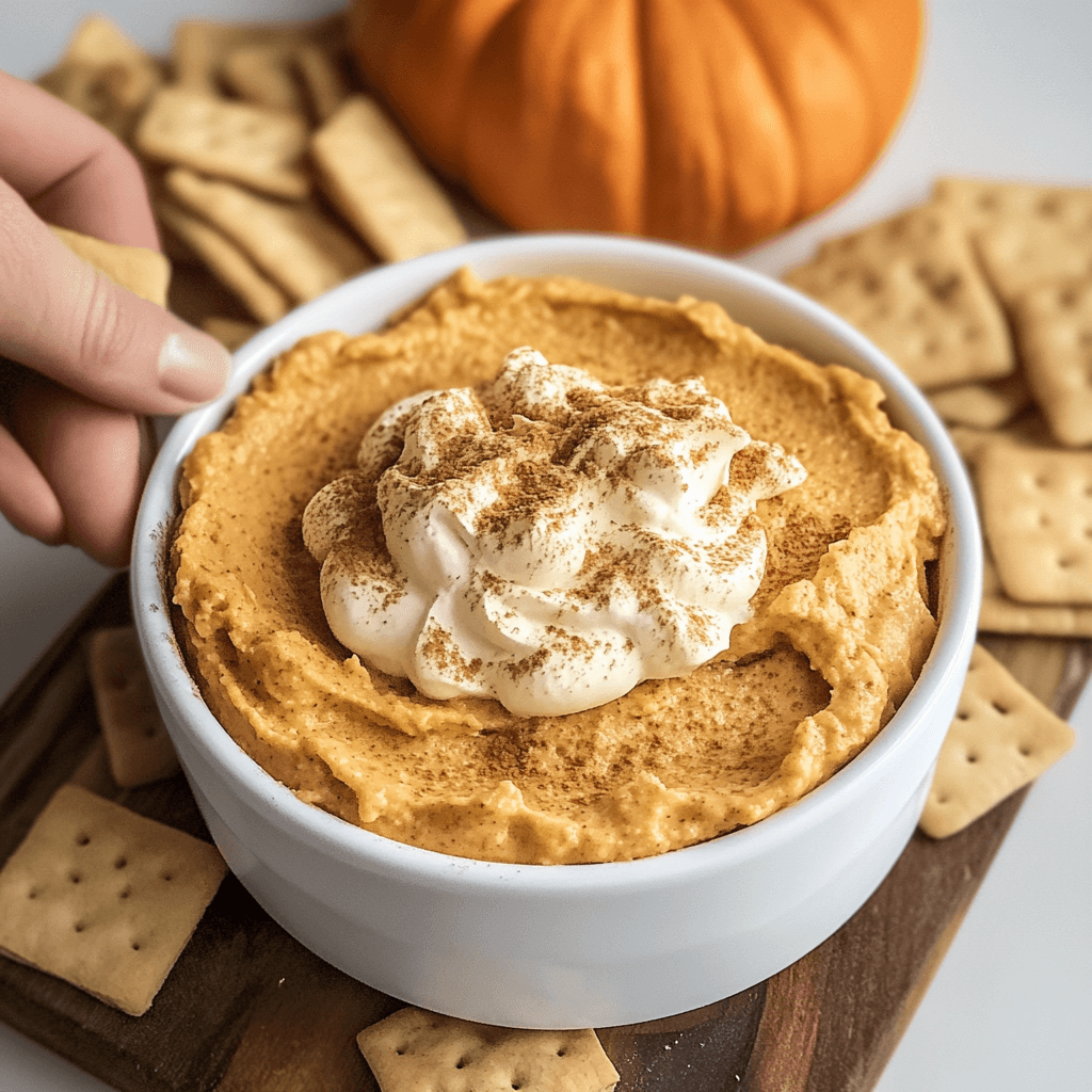 Pumpkin Pie Dip with Graham Crackers