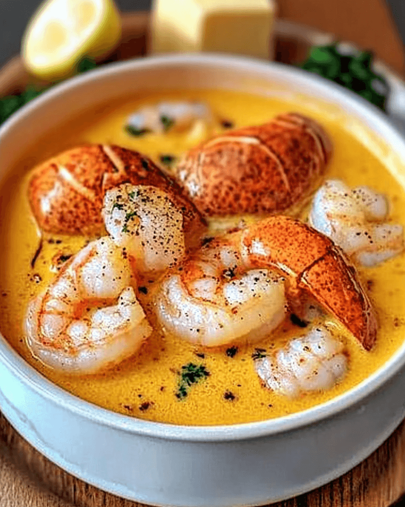 𝑺𝒆𝒂𝒇𝒐𝒐𝒅 𝑩𝒊𝒔𝒒𝒖𝒆 𝒘𝒊𝒕𝒉 𝑪𝒓𝒂𝒃, 𝑺𝒉𝒓𝒊𝒎𝒑, 𝒂𝒏𝒅 𝑳𝒐𝒃𝒔𝒕𝒆𝒓