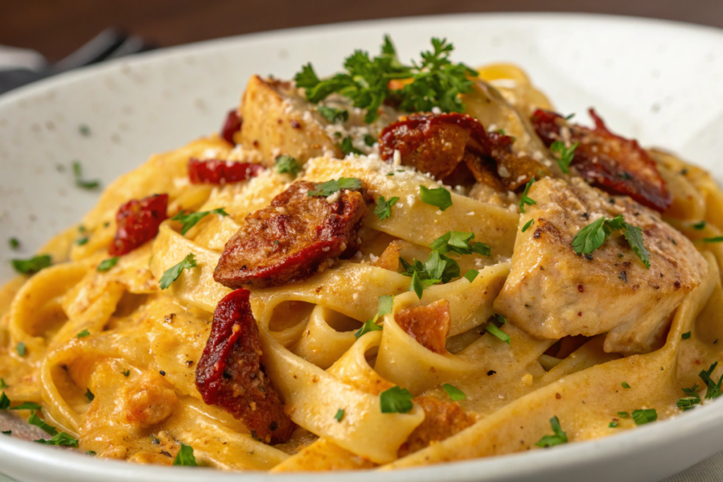Creamy Chicken Chorizo Pasta