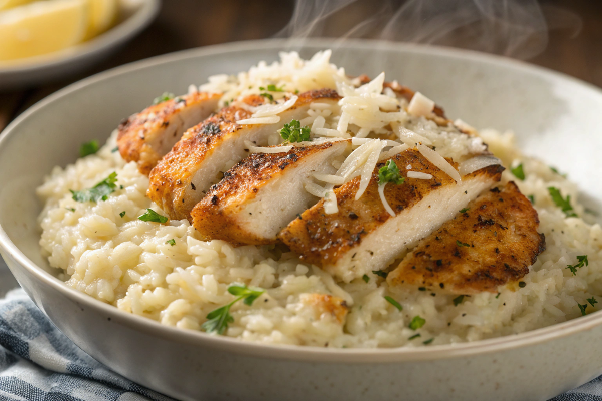 Chicken and Garlic Parmesan Rice